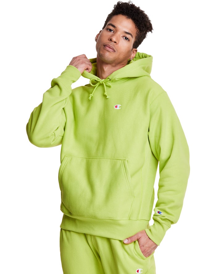 Champion Hoodie Heren - Groen - Reverse Weave C Logo ( 471589-ZPK )